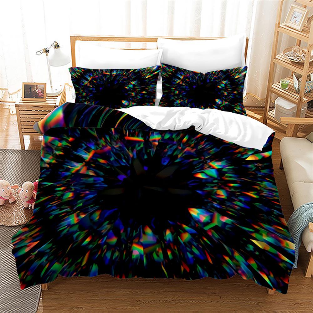 Diamond Duvet Cover Set Abstract Art Valentine's Day Gift for Girls Women Couple King Size Bedding Set Polyester Comforter Cover