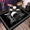 Drum Set Music Theme Rug: Non-Slip Washable Mat for Indoor Outdoor, Bedroom, Living Room, Entryway, Dorm Home Decor