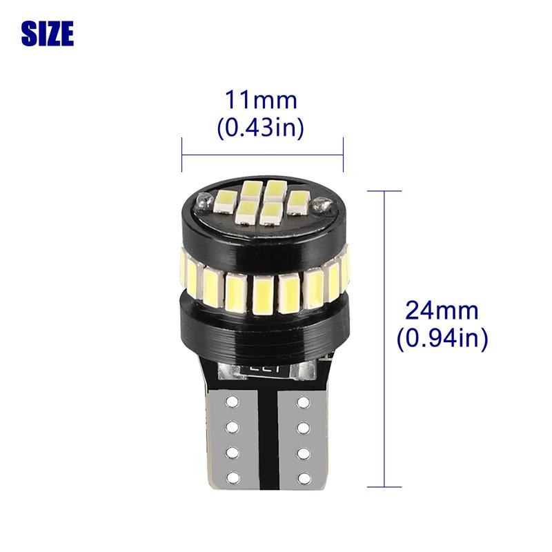 10Pcs W5W Led T10 Led Canbus Light Bulbs Car Parking Position Clearance Lights Interior Map Dome Reading Lamp 12V White