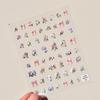 1pcs 5D Diamond White Lace Bow Nail Art Stickers Pearl Rhinestones Nail Decoration Adhesive Decals Slider DIY Accessory