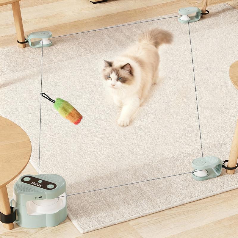 Running Cat Toy for Indoor Interactive Cat Toy Wheel Exerciser Cat Treadmill Remote Control Stimulation Hunting Bird Sound Toy