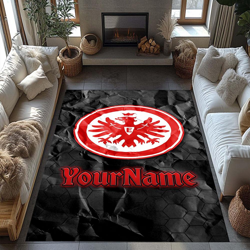 Eintracht Frankfurt Customize Text Floor Rug Office Rug Design For Foyer Hallway Playrooms Bedrooms Antislip Rug Anime Office Decor