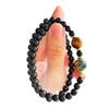 Retro Natural Black Agate Tiger'S Eye Stone Design Bracelet Bracelet