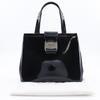 Salvatore Ferragamo Vala Handbag Black Patent Leather Women Used