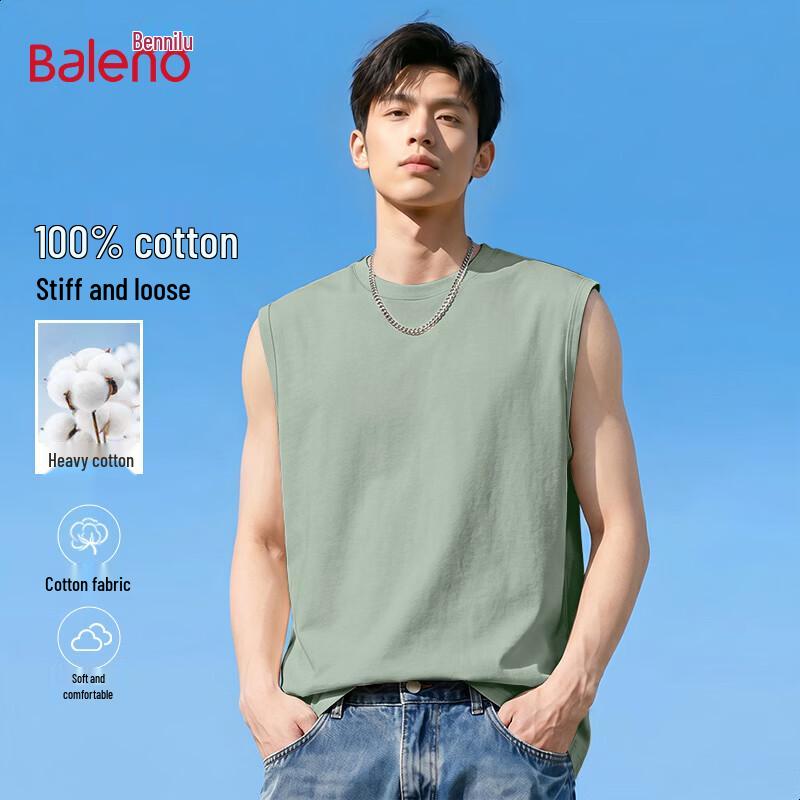 Baleno Men s Pure Cotton Solid Tank Top M
