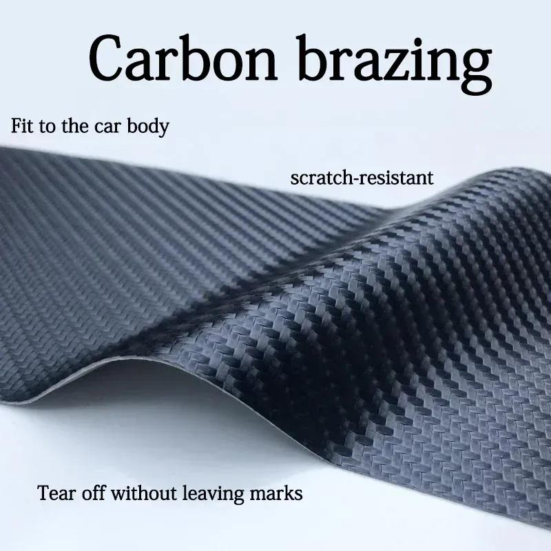 Carbon Fiber Car Door Sill Anti Scratches Stickers Threshold Decals Rear Trunk Protector Strips for Skoda RAPID Accessories