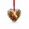 Custom Christmas Crystal Ornament Heart Shaped Hanging Glass Pendant Personalized Holiday Keepsake Gift