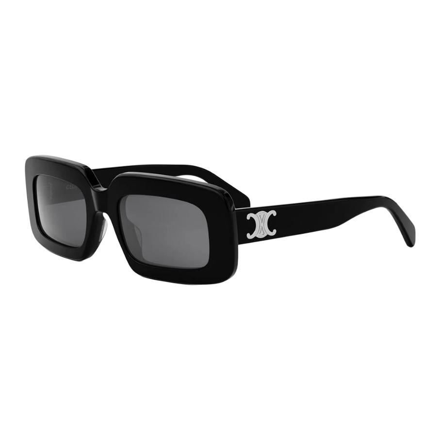 Celine Logo Design Rectangular Sunglasses Unisex sunglasses Black CL40313U01A
