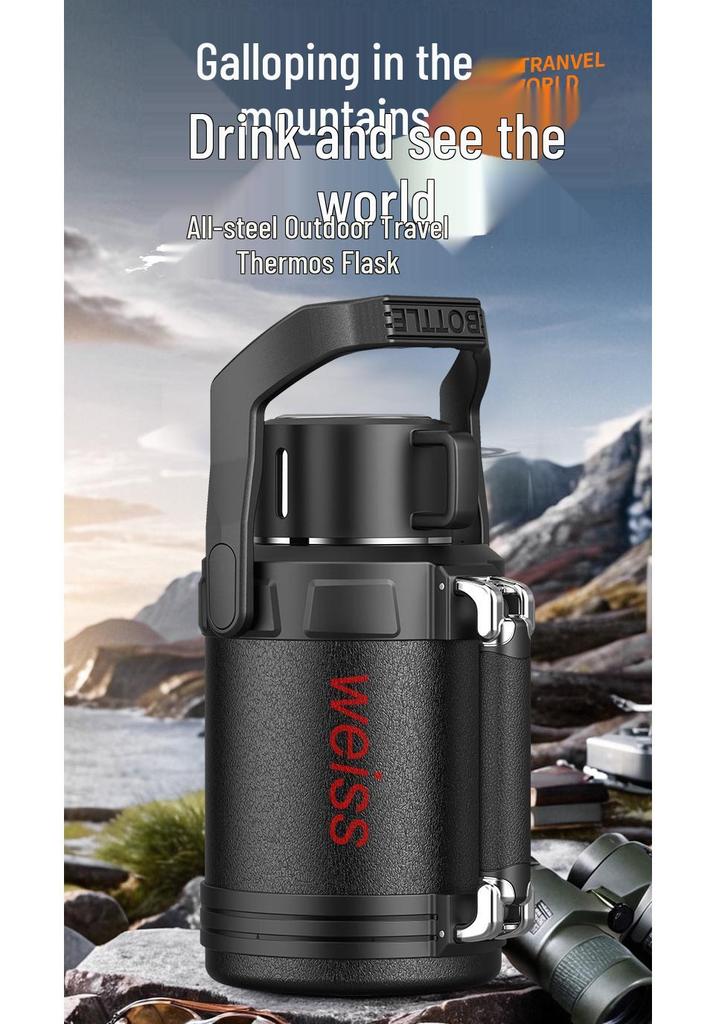 316 Stainless Steel Large-Capacity Thermos Flask for Outdoor Travel and Sports