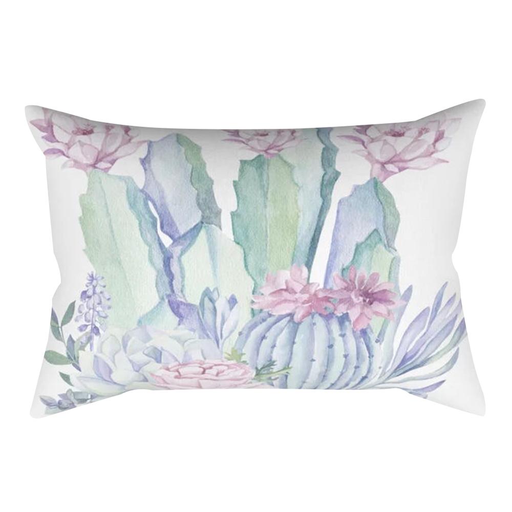 Plant Light Decorative Pillowcase Cactus Bedroom Living Room Sofa Chair Car Cushion Cover 30x50cm Home Decor Pillowcase