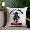 S-Sons Of A-Anarchy Cushion Cover Plush Fabric Soft Double-Sided Printed Sofa Pillow Case Colorfast Home Decor Gift