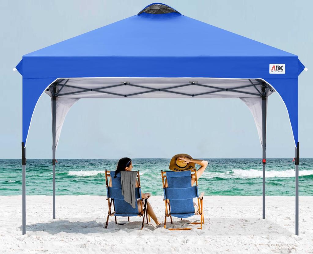 ABCCANOPY Tarp Tent One Touch 3 Level Adjustment Ventilation Ceiling 2m2.5m5m Outdoor Easy Large Tarp Tent with Caster Bag High Water Pressure Heat