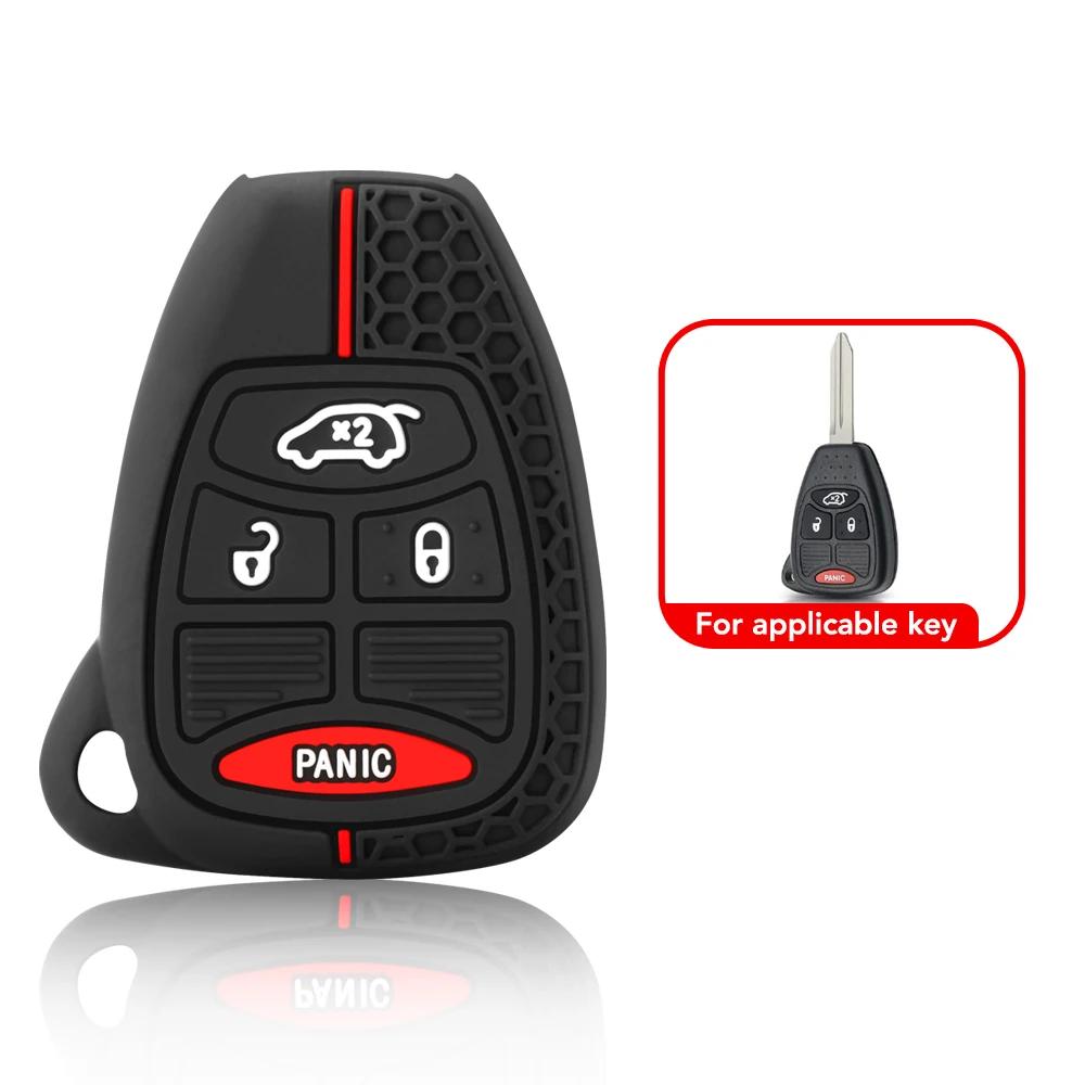 Etui na klucze silikonowe do Chrysler Voyager Pacifica 300c PT Cruiser Dodge Caliber Avenger Jeep Grand Cherokee Compass Patriot