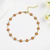 High-End Daisy Anklet with Drip Oil Finish – Simple, Fresh, and Fashionable Jewelry for Girls
