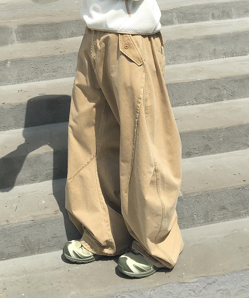 INTEMPOMOOD New Hound Curved Pants_Beige