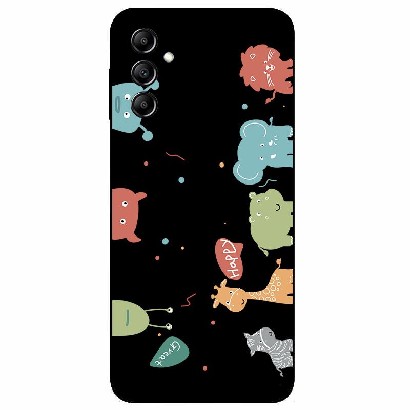For Samsung A14 4G A 14 M14 5G Case Painted TPU Soft Silicone Black Funda for Samsung Galaxy A14 A145F Bumper GalaxyA14 M 14 Bag