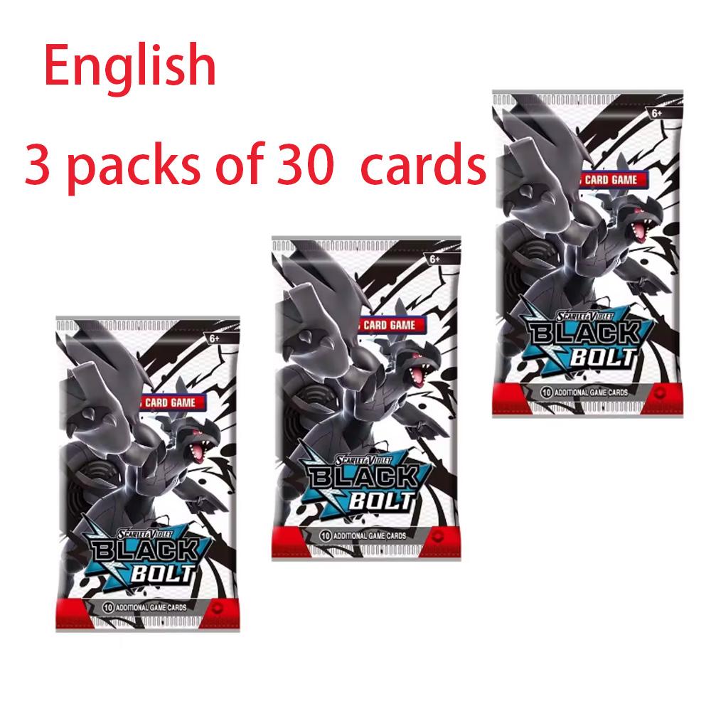 Niet-giftig Nieuw 360 Pokmon Scarlet Violet Zwarte Draak Witte Draak Kaart Pokmon Booster Zwaard Schild Serie Huisdier Elf Flash Kaart