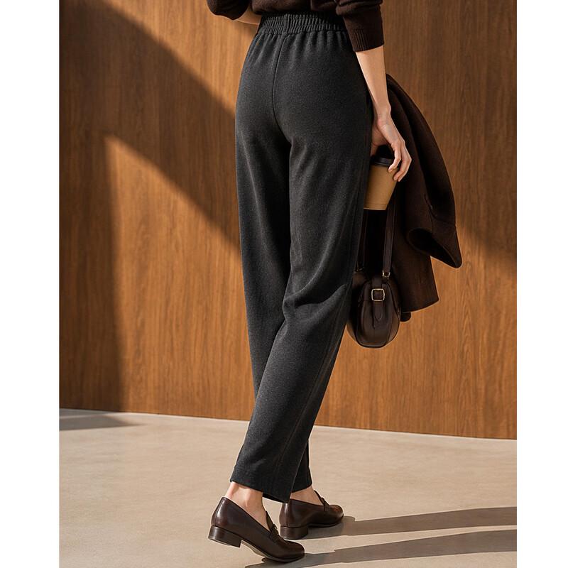 Women's Comfortable Elastic Waist Straight Leg Casual Trousers