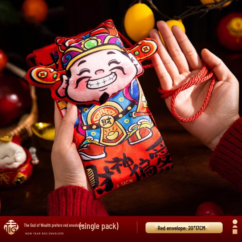 2025 Year of the Snake Children s Creative Cartoon Spring Festival Red Envelope - Large Size, Ten Thousand Yuan Fabric