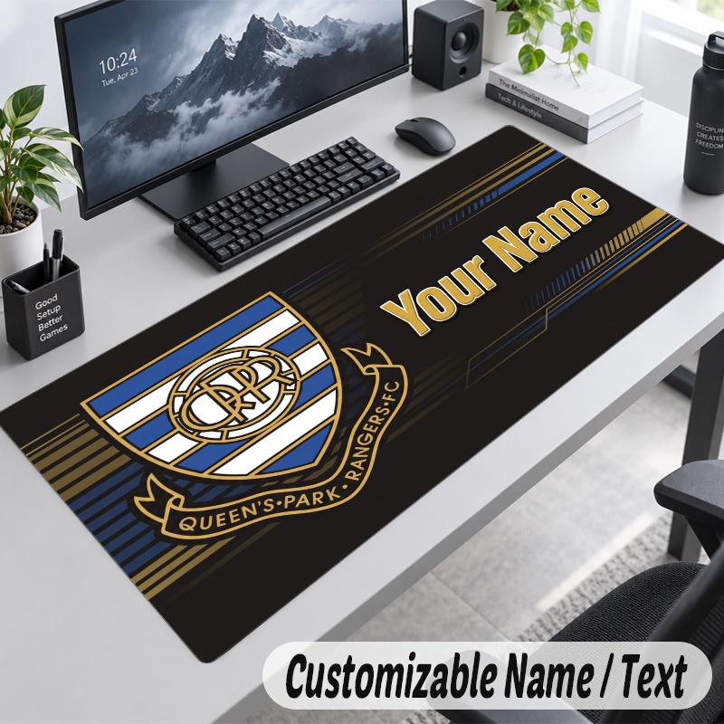 Queens Park Rangers _ QPR Personalized Large Mouse Pad Custom Name Text Extended Desk Mat Gaming Mousepad