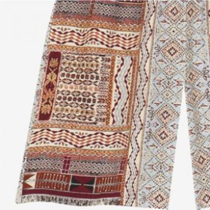 L Affair Women Brown Geometric haLf Pants Lwpde790 Br