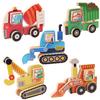 Children's wooden assembly building blocks set with realistic engineering vehicle model - an educational toy set for kids