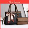 Stylish High-end Pu Leather Womens Tote Bag Set With Spacious Interior And Trendy Colors