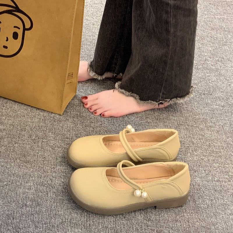 

Туфли Мэри Джейн женские плоские одинарные туфли женские весенние новые два варианта носки с юбками, маленькие кожаные туфли женские универсальные 40 хаки