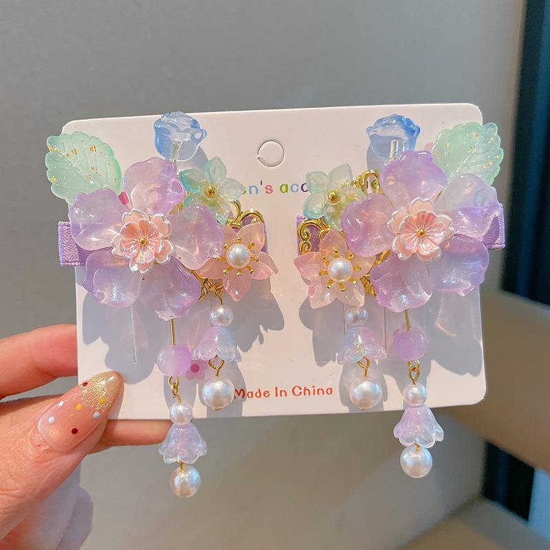 Chinese Style Hanfu Hairpin Set for Girls - Includes Hair Clips, Swaying Tassels, and Butterfly Accessories