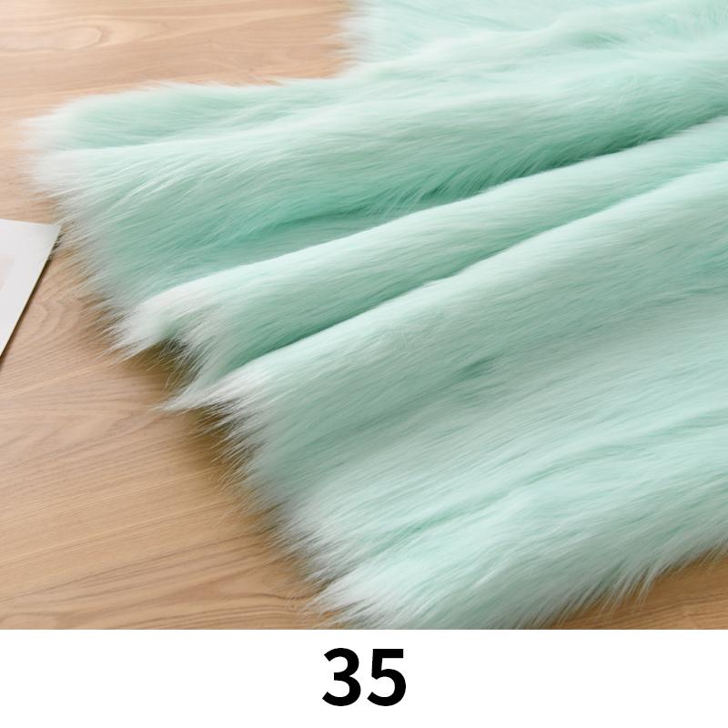 100*170cm Imitation Fox Fur Fabric 5cm Long Artificial Fur Plush Fabric For Diy Carpet Jewelry Phone Counter Cover Photo Props