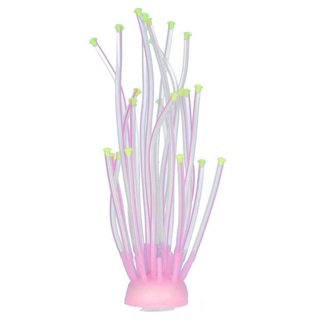Artificial Coral Silicone Fluorescent Simulation Aquarium Fish Tank 2?Color Tube DecorationPink