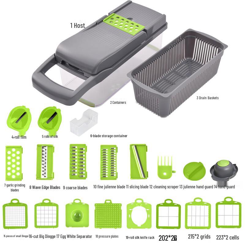 ZISIZ 22-in-1 Multi-functional Vegetable Slicer