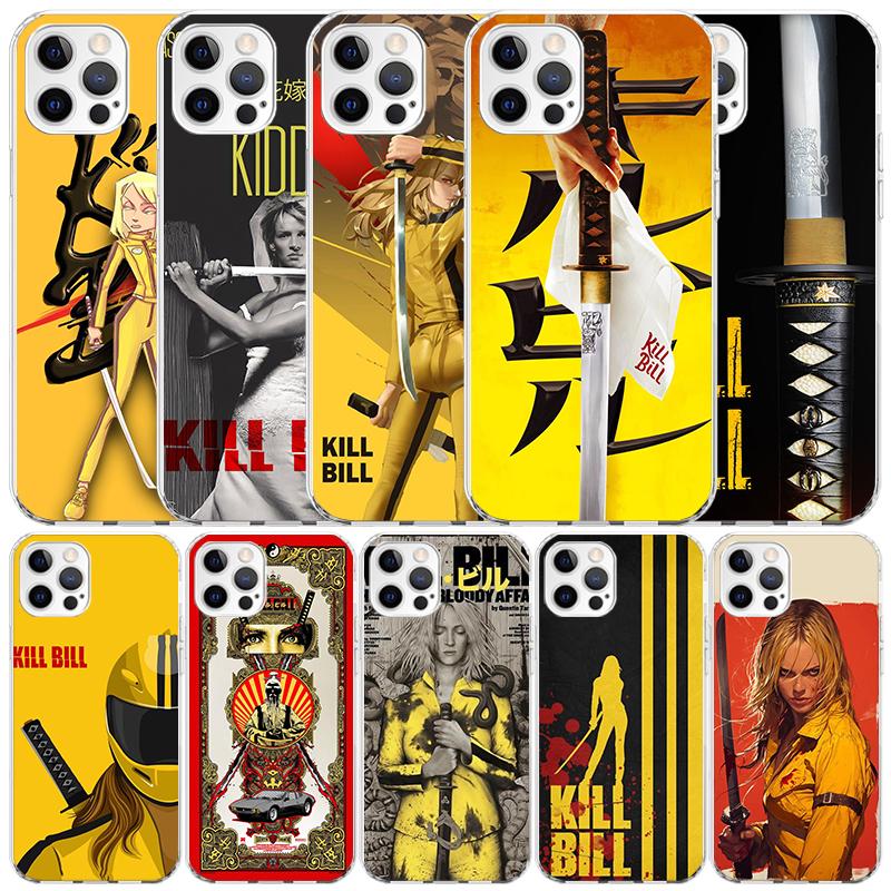 Kill Bill Soft Cover for iPhone 16 17 Air 15 14 Pro Max 16E Phone Case 13 Mini 12 11 7 SE 8 Print Pattern Fit Cases 16 17 Air 15