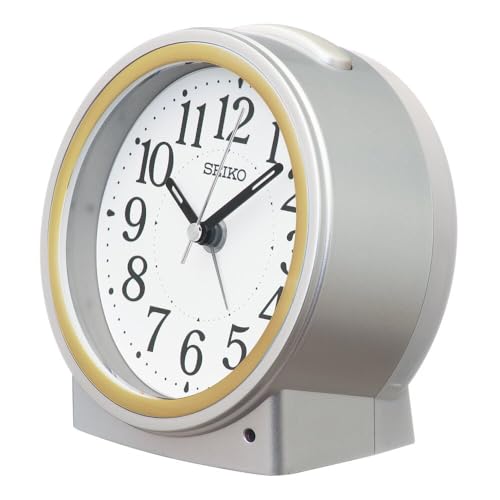 Seiko Clock Alarm Clock Table Clock Automatic Lighting Analog Visible At Night Silver Metallic 116 X 115 X 81mm KR518S