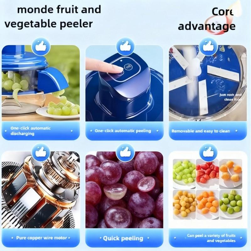 Automatic Electric Grape Peeler Machine - Hands-Free Skin Remover for Berries Fruits, Fruit Prep Tool, Effortless Peeling