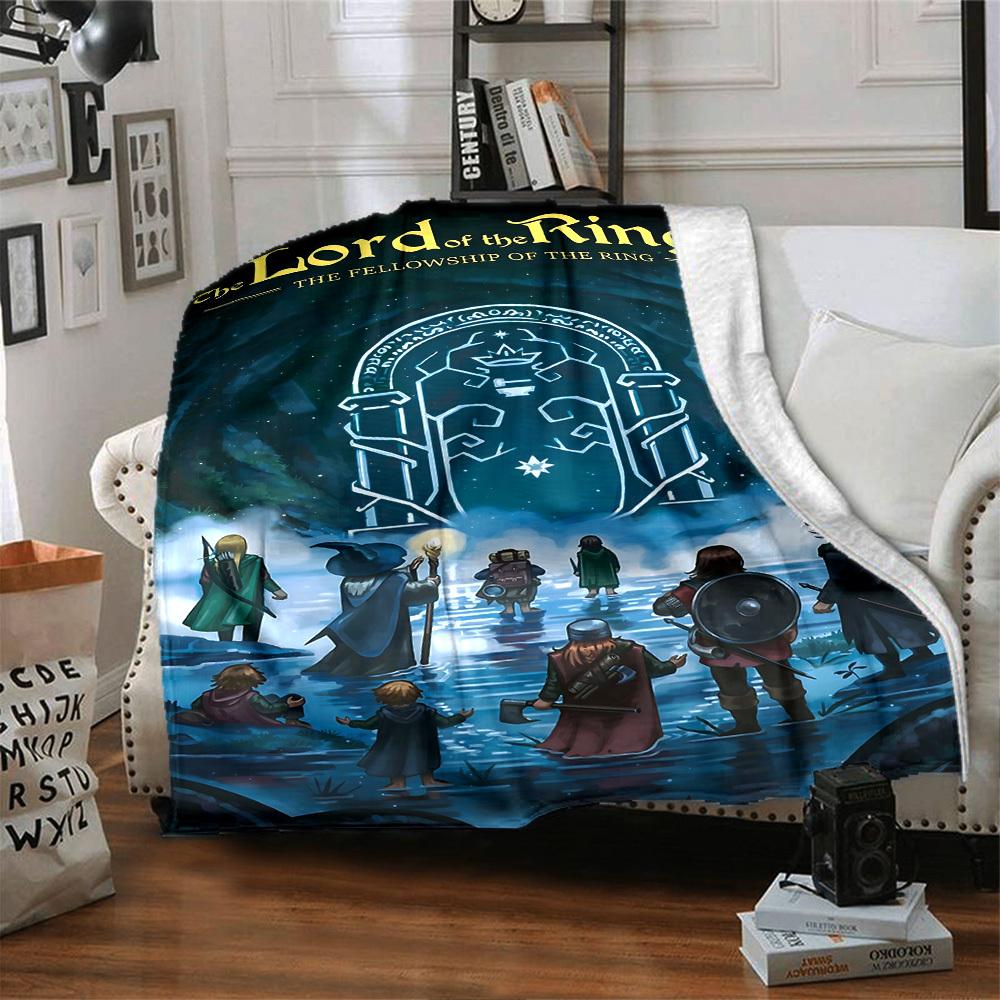 1pc The Lord of the Rings Fellowship of the Ring Flannel Blanket Soft Warm Throw for Home, Office, Travel, All-Season Cozy Bedding GiftL1024