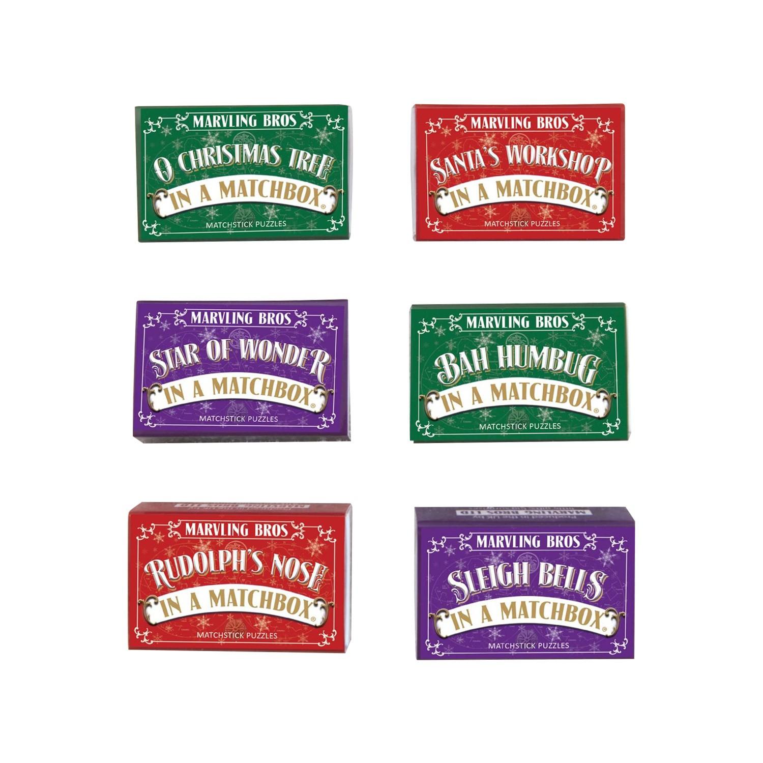 

Рождественские головоломки из спичечных коробков, головоломки из спичек, рождественские хлопушки с шестью альтернативами