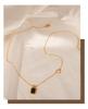 Retro Acrylic Pendant Necklace: Influencer-Style Gold-Plated Titanium Steel Chain for Women