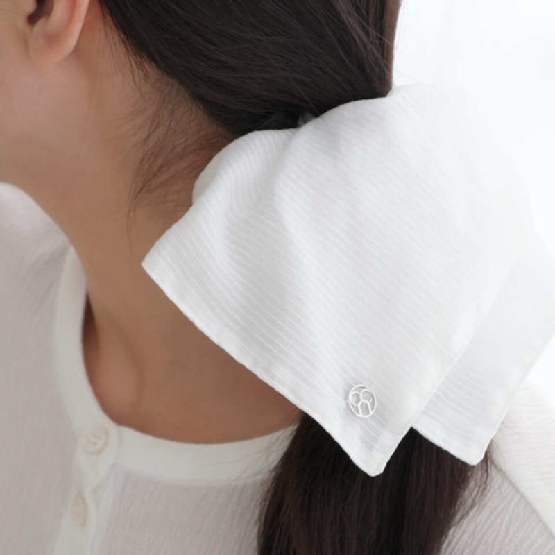 NOCTURN WIND STRIPE SQUARE SCRUNCHIE (3COLOR)