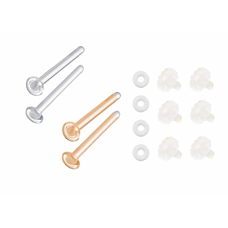 

[ONNFMH] glass earrings Leave it on cartilage piercing not noticeable Compatible with metal allergies second piercing body piercing ladies men s [4