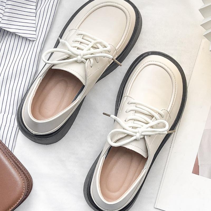 Retro Leather Shoes, Women's Thick-soled Shoes, Single Shoes and Big-headed Shoes Are All Versatile