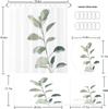 Green Leaf Shower Curtain Set - 4-Piece, Waterproof & Mildew-Proof with Hooks, Ideal for Bathroom Decor, Bulk Discount Available