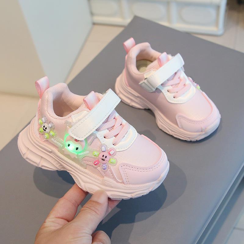 Girls' sneakers soft sole 2025 spring and autumn new lamp baby Kulomi dad shoes girls' children's shoes
