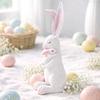 Cute Resin Rabbit Ornament Cartoon Easter Decoration Easter Bunny Statue Ornament  Party Decoration