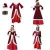 Soft Corduroy Christmas Santa Claus Costume Dress For Women With Stylish Accessories