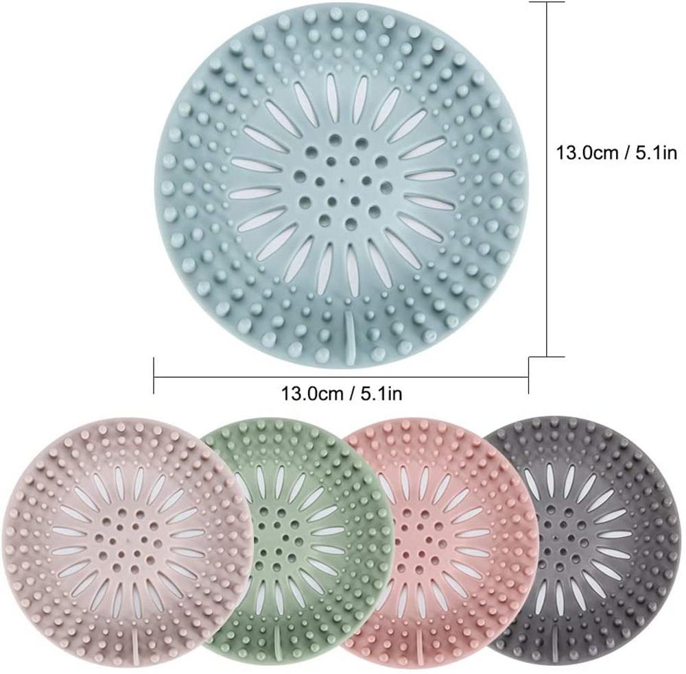 Kitchen and Bathroom Sink Floor Drain Hair Filter Plug Sewer Filter Sink Anti-clogging Five-color Pack