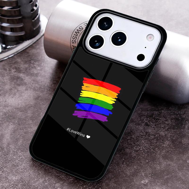 Rainbow Gay LGBT Finger Phone Case for iPhone 17 16 15 Pro Max Air 14 13 12 11 Plus Shockproof Capa Cover