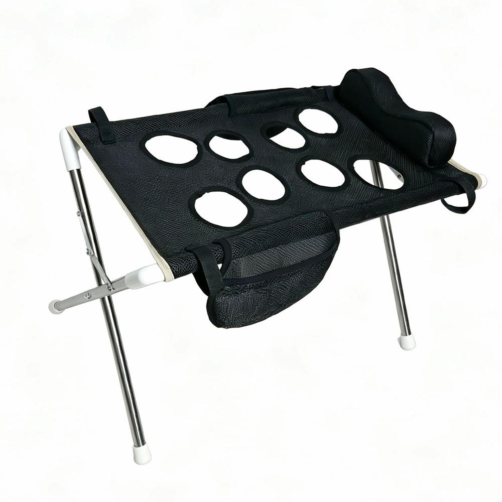 Anti-Tip Folding Pet Grooming Hammock Stainless Steel Frame Cat Nail Trimming Station Household