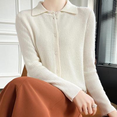Women's Cashmere Cardigan 30% Cashmere 70% Wool Autumn and Winter Cashmere Cardigan Soft and Warm