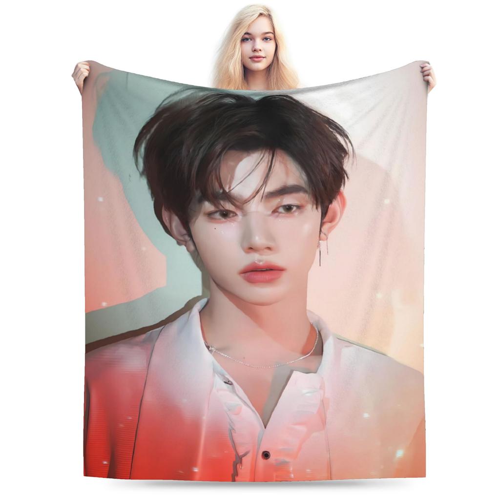 Sung Han Bin Plush Blanket Boy Girl Flannel Throw Blanket For Outdoor Warm Soft Zerobaseone Quality Bedspread Birthday Gift